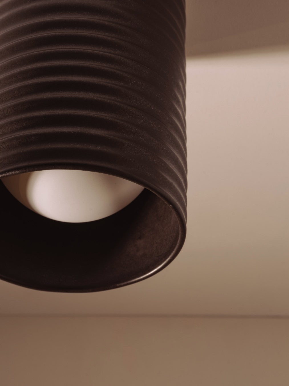 Wobbly Slate Surface Mount | Ceramic Ceiling Light