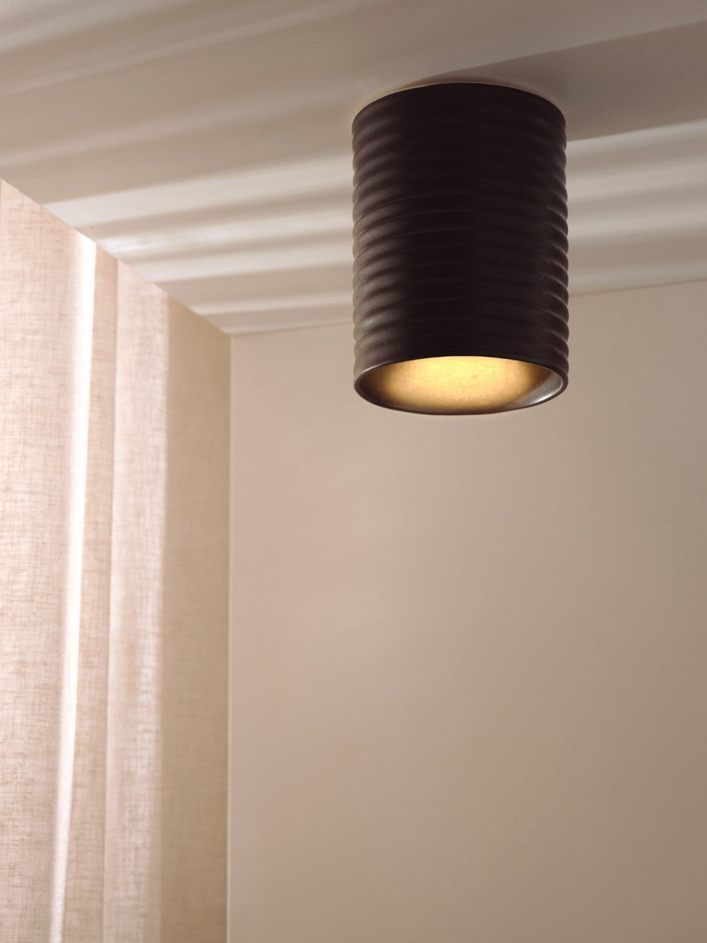 Wobbly Slate Surface Mount | Ceramic Ceiling Light