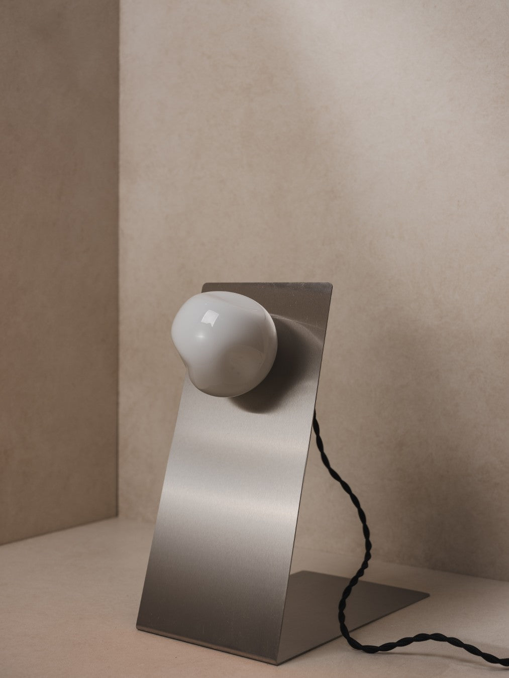 Lean | Glass & Stainless Steel Table Lamp