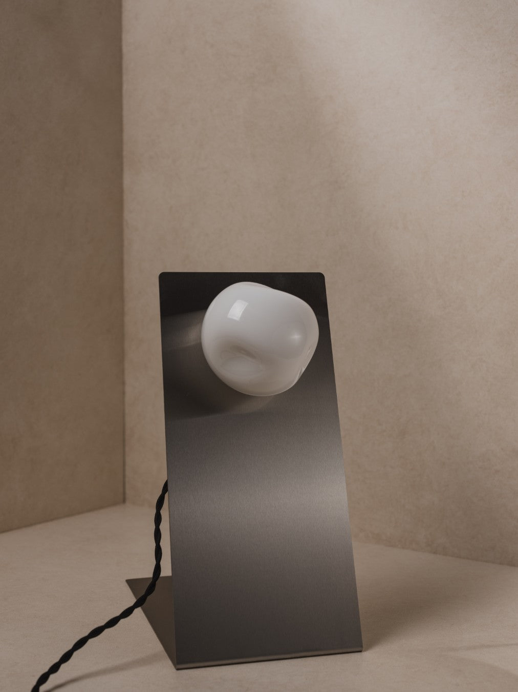 Lean | Glass & Stainless Steel Table Lamp