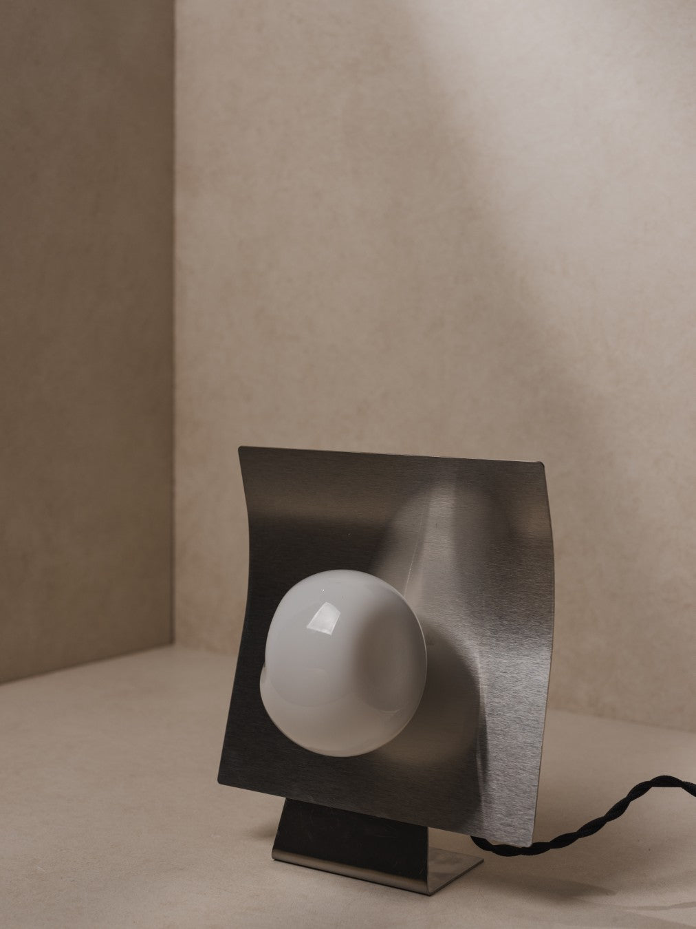 Nudge | Glass & Stainless Steel Table Lamp