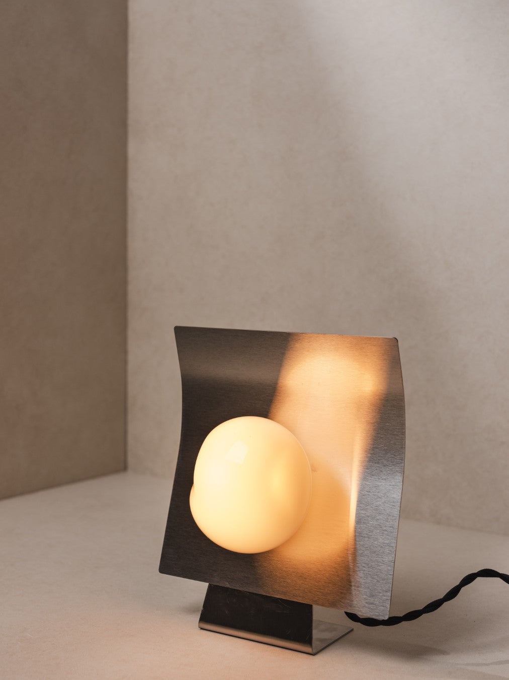 Nudge | Glass & Stainless Steel Table Lamp