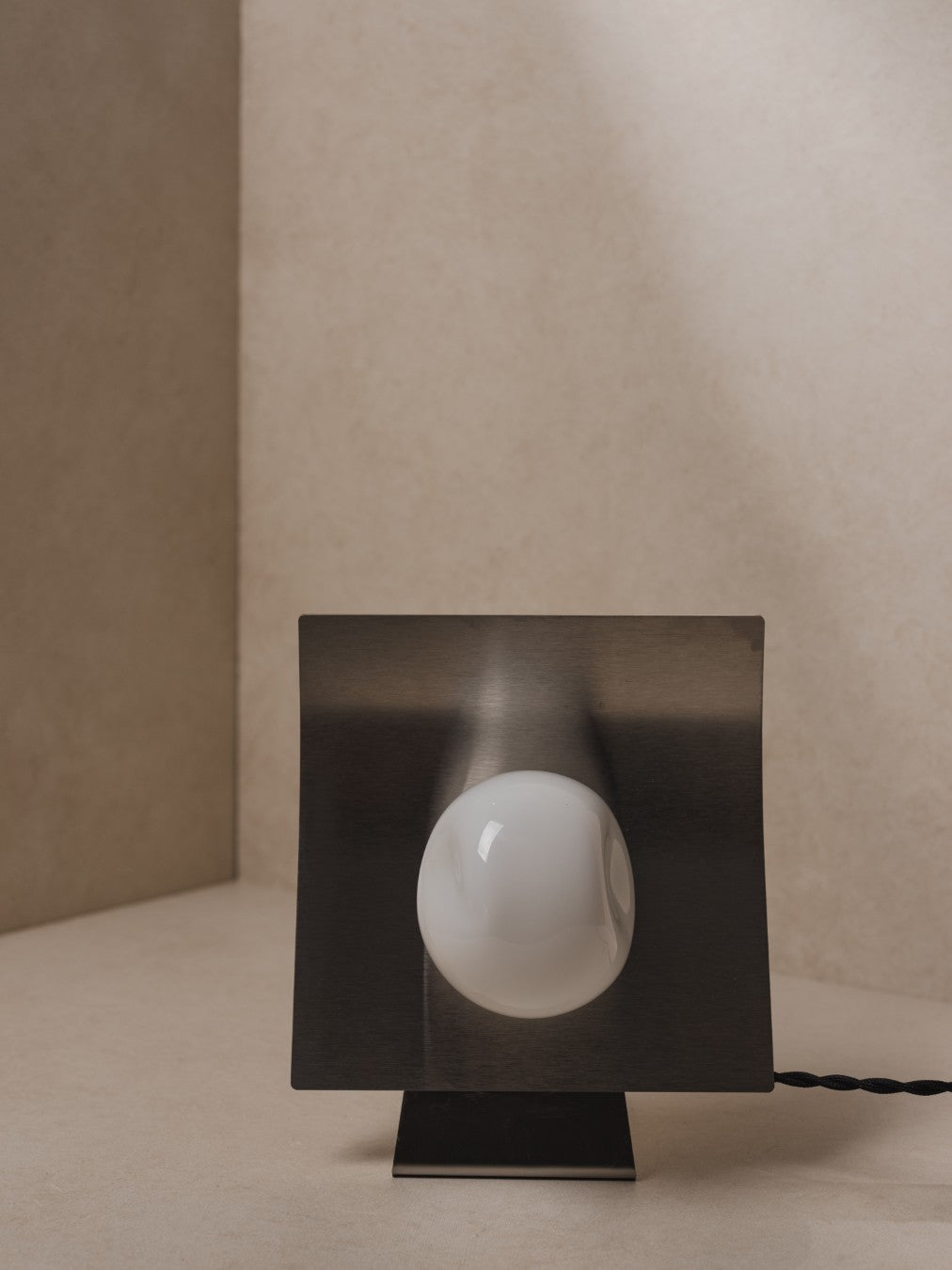Nudge | Glass & Stainless Steel Table Lamp