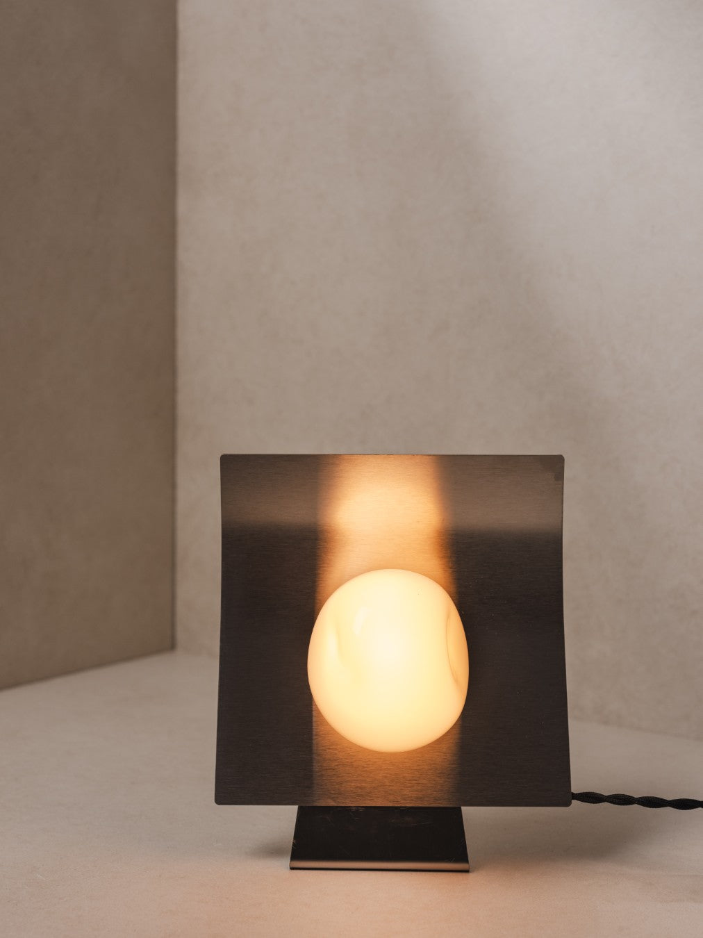 Nudge | Glass & Stainless Steel Table Lamp