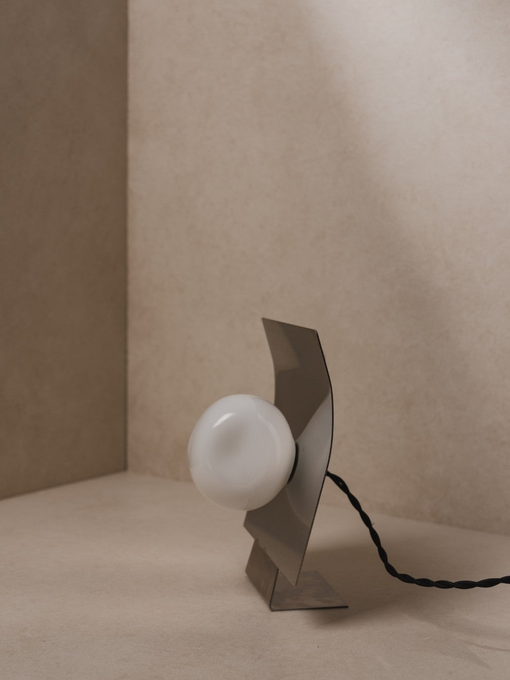 Nudge | Glass & Stainless Steel Table Lamp