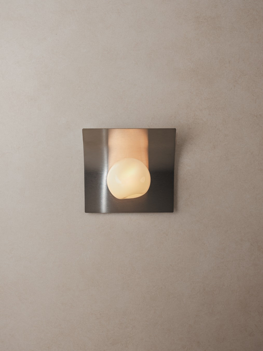 Nudge | Glass & Stainless Steel Wall Light