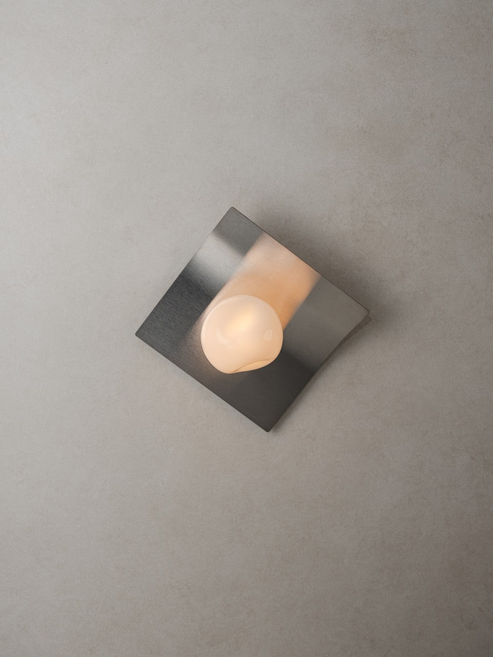 Nudge | Glass & Stainless Steel Wall Light