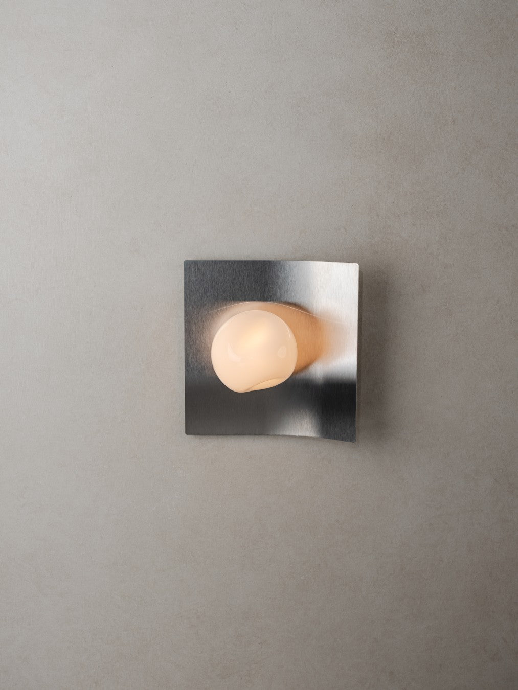 Nudge | Glass & Stainless Steel Wall Light