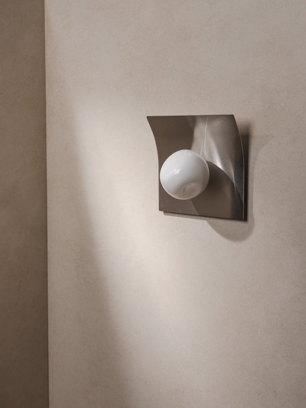 Nudge | Glass & Stainless Steel Wall Light