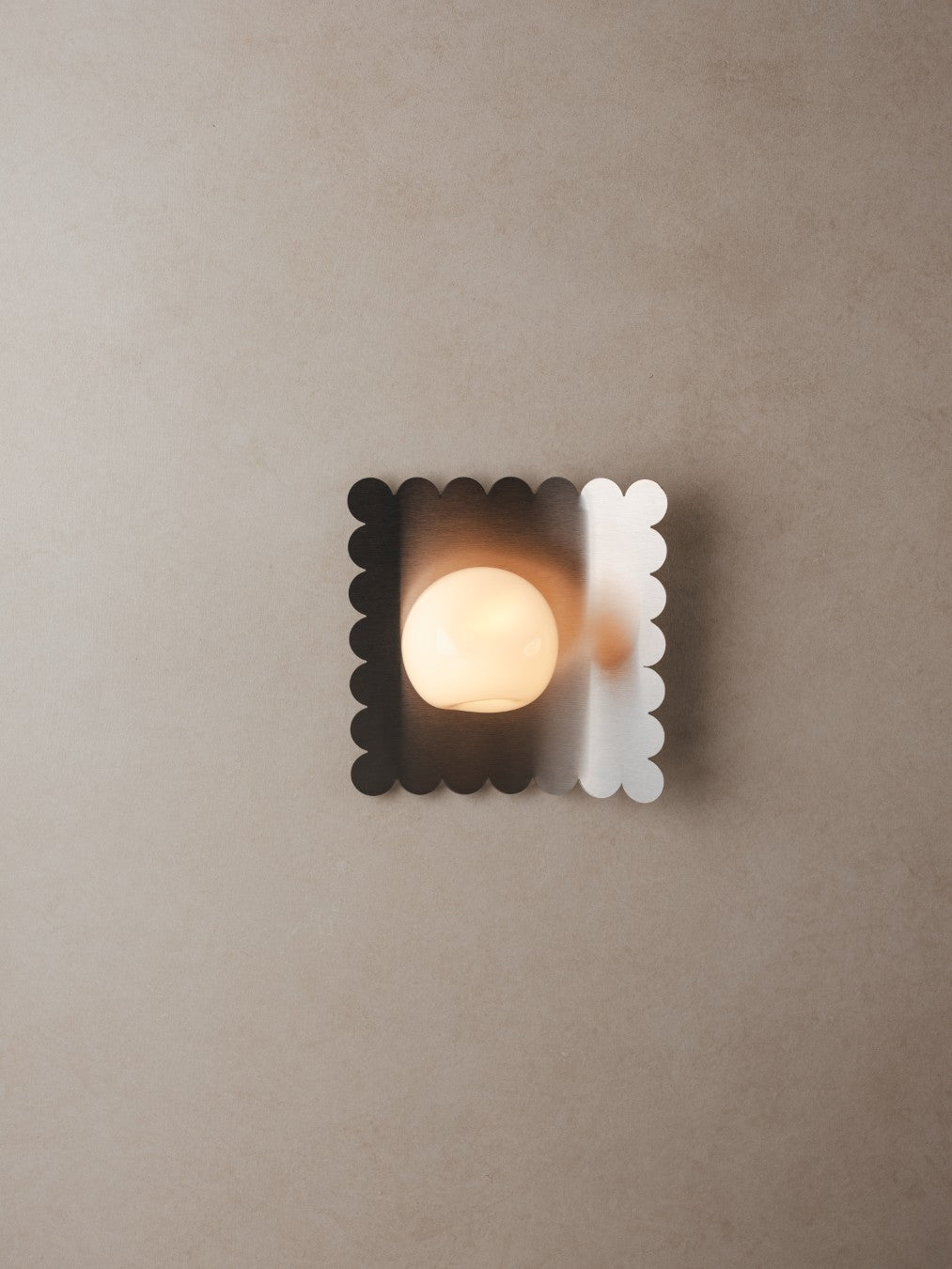 Wave | Glass & Stainless Steel Wall Light