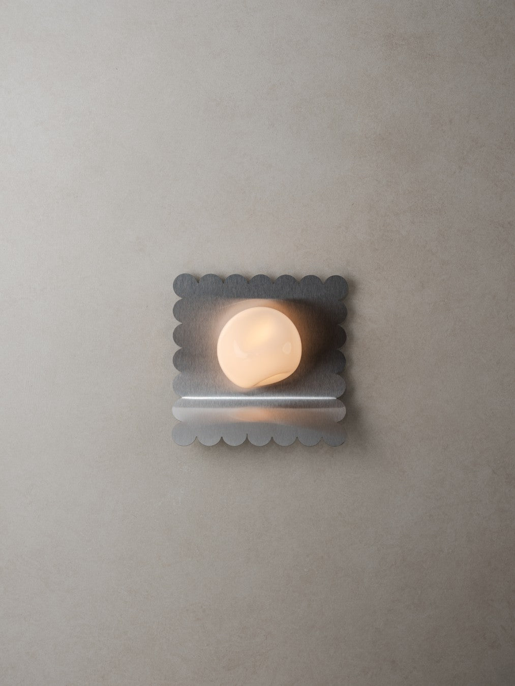 Wave | Glass & Stainless Steel Wall Light