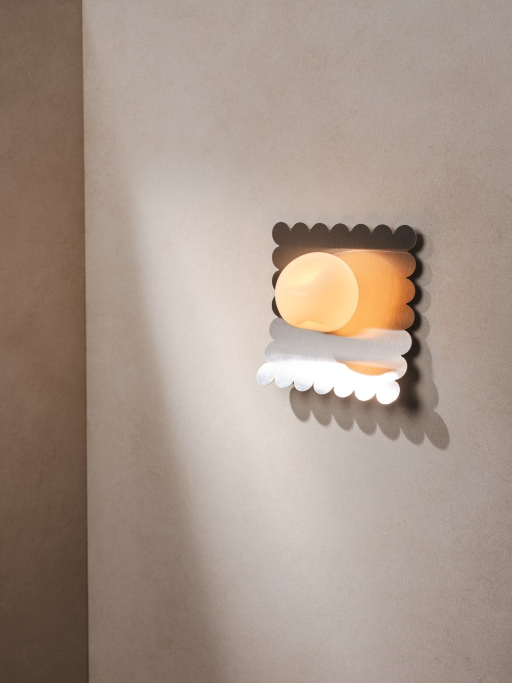 Wave | Glass & Stainless Steel Wall Light