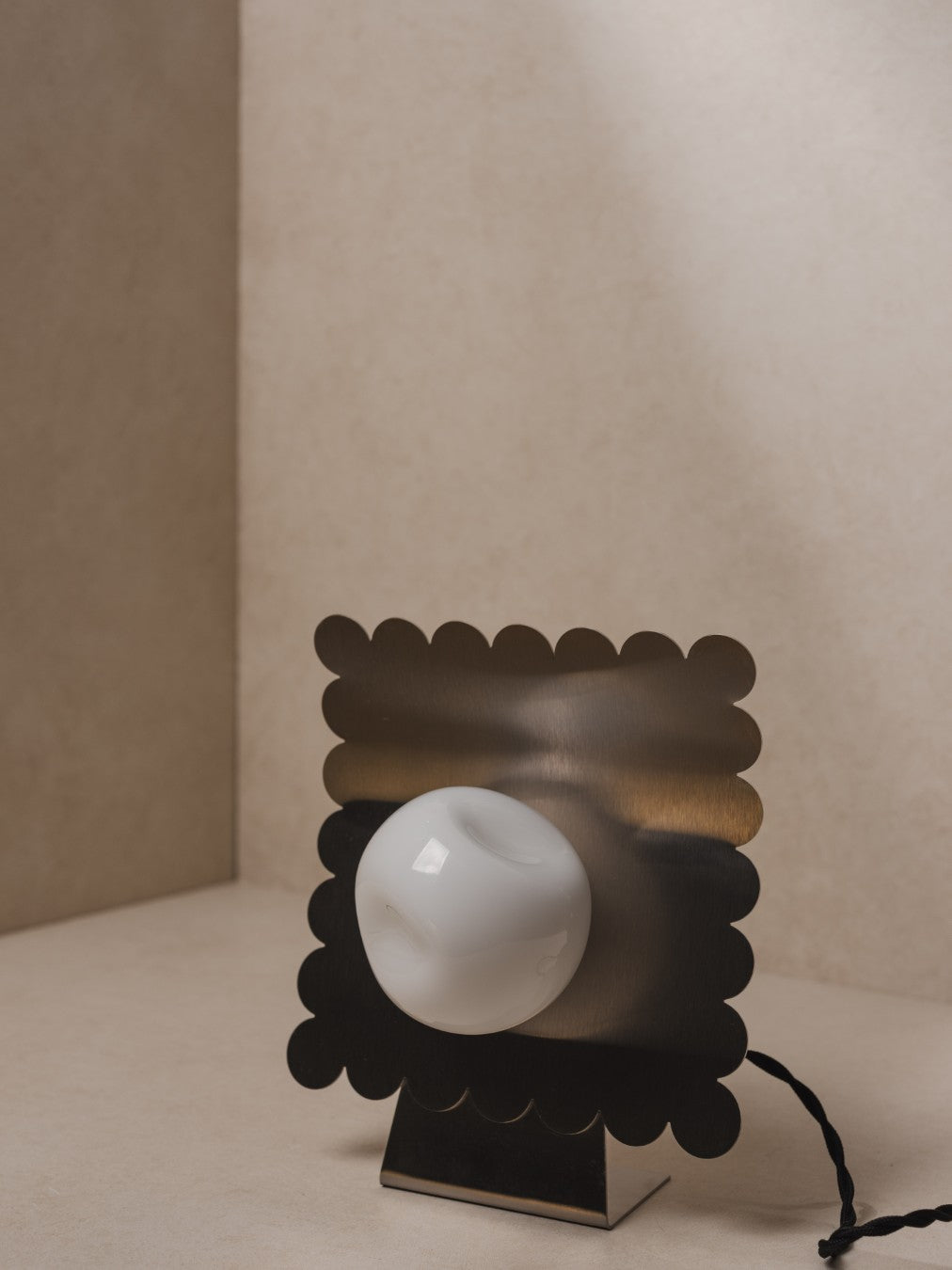 Wave | Glass & Stainless Steel Table Lamp