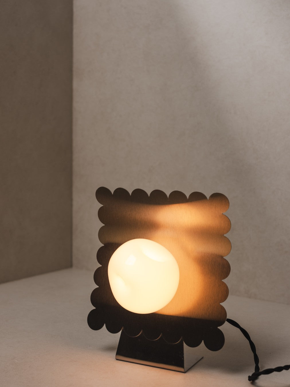 Wave | Glass & Stainless Steel Table Lamp