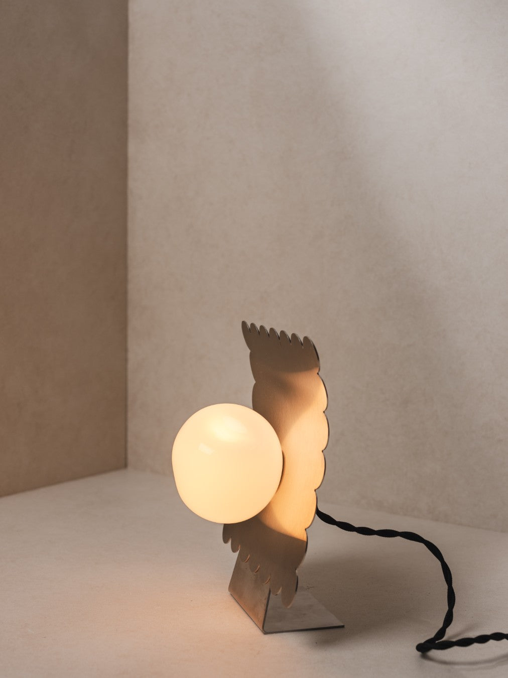 Wave | Glass & Stainless Steel Table Lamp
