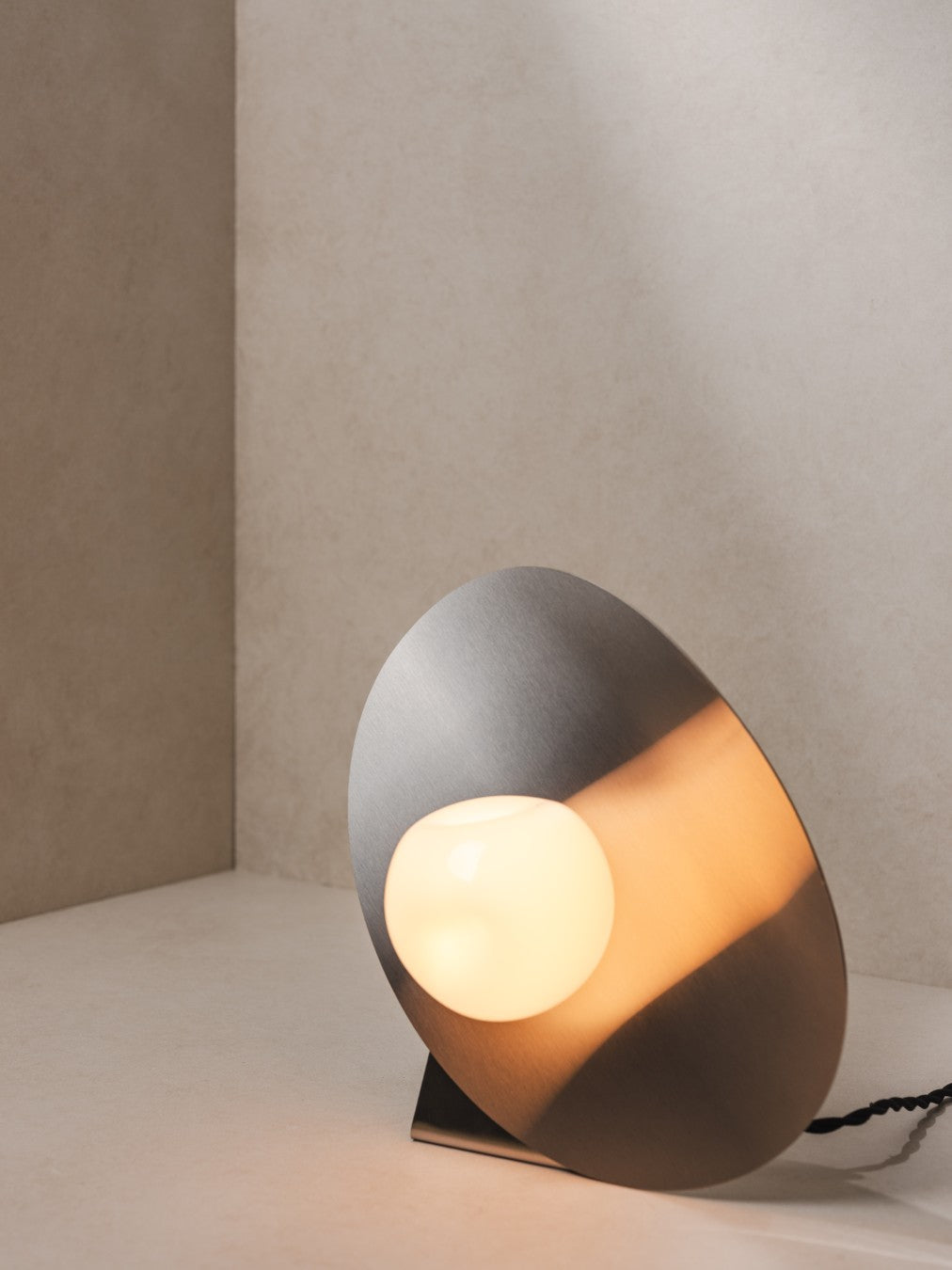 Wink | Glass & Stainless Steel Table Lamp