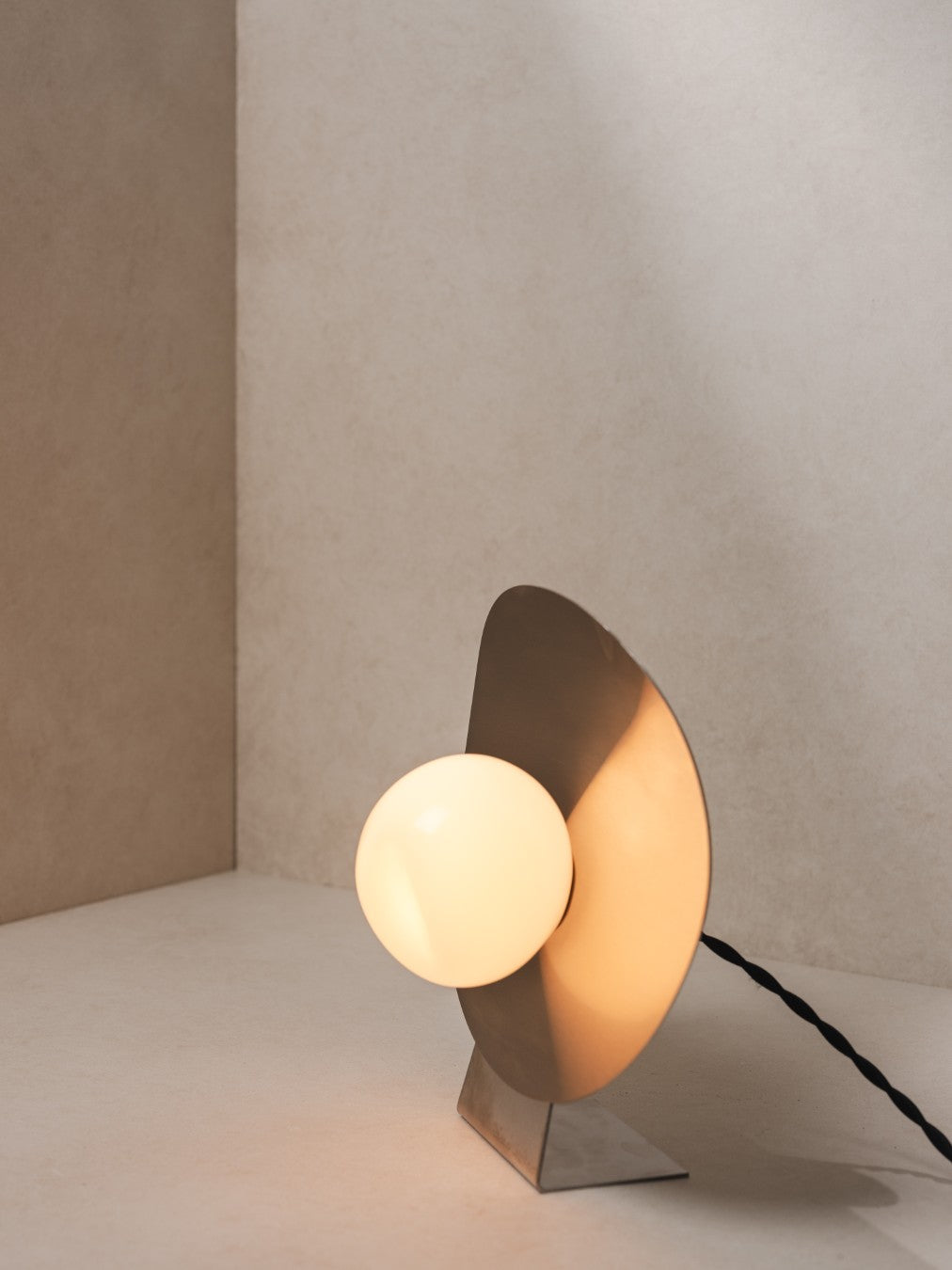 Wink | Glass & Stainless Steel Table Lamp